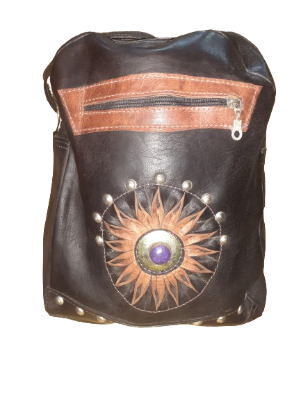 Mochila colegial sol piedra de colores-8